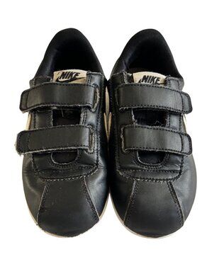 Nike Boys Black Velcro Sneakers Size 13C Double Strap Shoes